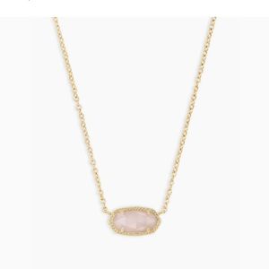 Kendra Scott Elisa Pendant Necklace in Rose Quartz
